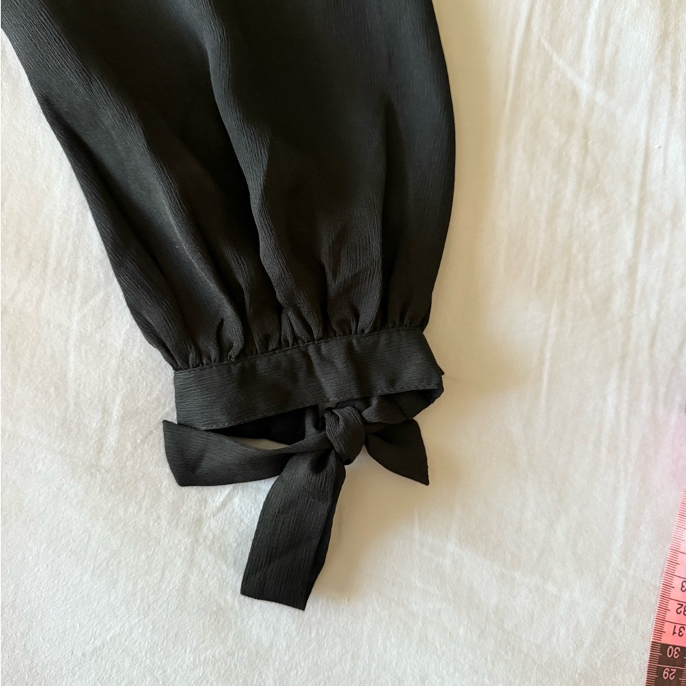Ann Taylor Black Dress with Geometric Embroidery - Picture 5 of 12